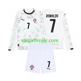 Portugal Cristiano Ronaldo 7 Fodboldtrøjer Børn Udebanesæt 2025 Langærmet